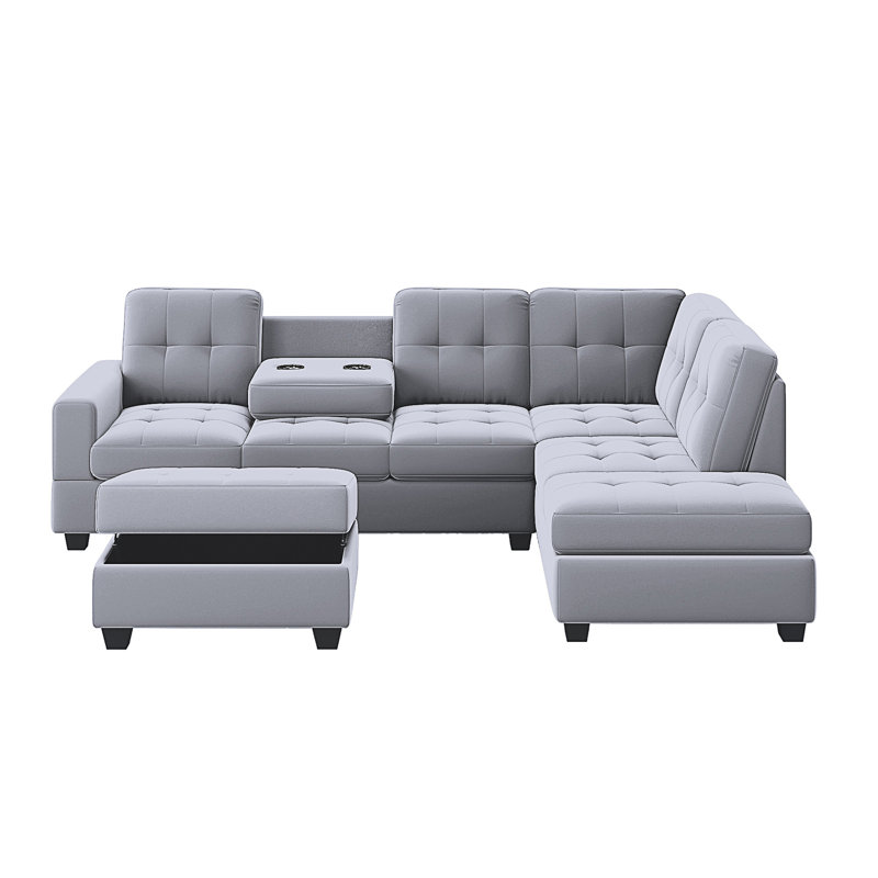 Latitude Run® 3 Piece Upholstered Sectional,modular sectional